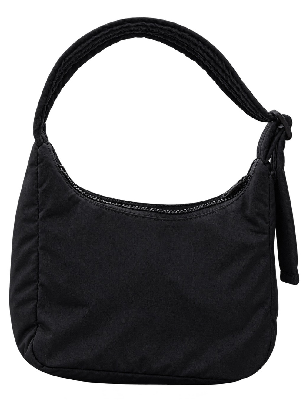 BAGGU Black Nylon Shoulder Bag Hobo Purse Slouchy